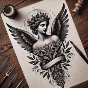 angelic-soul – tattoo design ideas free ai generated – realism-photo-like-tattoo – for-hip – Gallery: angel-inkby-ai