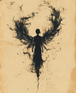 angelic-warrior – tattoo design ideas free ai generated – neotraditional-decorative-flourishes – for-lower-chest – Gallery: angel-inkby-ai
