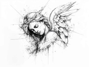 angelic-warrior – tattoo design ideas free ai generated – surrealism-ethereal-textures – for-toe – Gallery: angel-inkby-ai