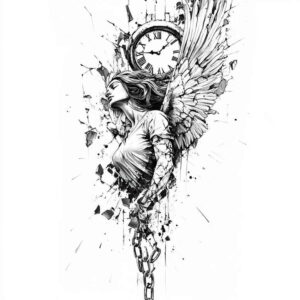 angels – tattoo design ideas free ai generated – neotraditional-bold-highlights – for-biceps – Gallery: angel-inkby-ai
