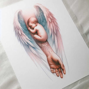 angels – tattoo design ideas free ai generated – neotraditional-refined-color-palette – for-back-of-neck – Gallery: angel-inkby-ai