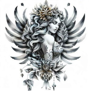 archangels – tattoo design ideas free ai generated – ornamental – for-arm – Gallery: angel-inkby-ai