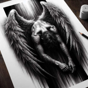 archangels – tattoo design ideas free ai generated – realism-ink-realism – for-upper-chest – Gallery: angel-inkby-ai