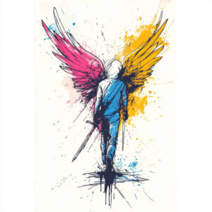 celestial-angel – tattoo design ideas free ai generated – surrealism-beyond-reality – for-stomach – Gallery: angel-inkby-ai