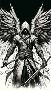 divine-angel – tattoo design ideas free ai generated – neotraditional-modern-classic – for-scapula – Gallery: angel-inkby-ai