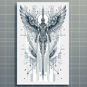 divine-angel – tattoo design ideas free ai generated – realism-natural-contours – for-side-torso – Gallery: angel-inkby-ai