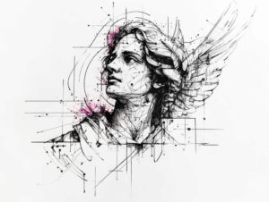 guardian-angel – tattoo design ideas free ai generated – neotraditional-soft-shadows – for-ribs – Gallery: angel-inkby-ai