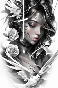 heavenly-angel – tattoo design ideas free ai generated – realism-photo-accuracy – for-wrist – Gallery: angel-inkby-ai