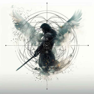 light-angel – tattoo design ideas free ai generated – surrealism-unreal-light – for-upper-chest – Gallery: angel-inkby-ai