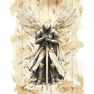 protective-guardian-angel – tattoo design ideas free ai generated – realism-living-skin – for-scapula – Gallery: angel-inkby-ai
