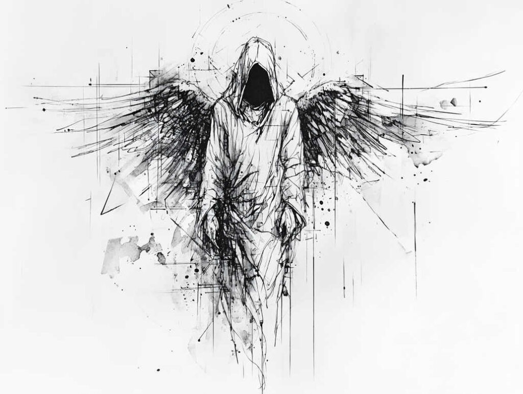 angel tattoo design ideas Realism portrait realism angelic blessing for full back