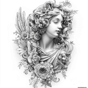 angel tattoo design ideas ink realism angelic blessing for hip