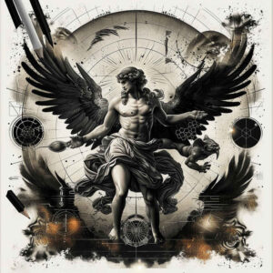 angel tattoo design ideas contrasting colors angelic blessing for upper back