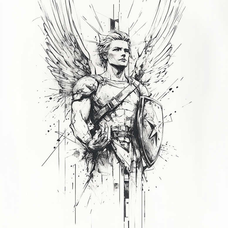 angel tattoo design ideas fluid motion angelic energy for ankle