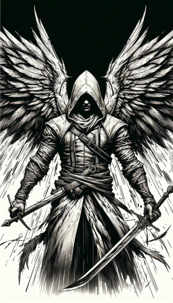 angel tattoo design ideas vintage influence angelic energy for back of neck