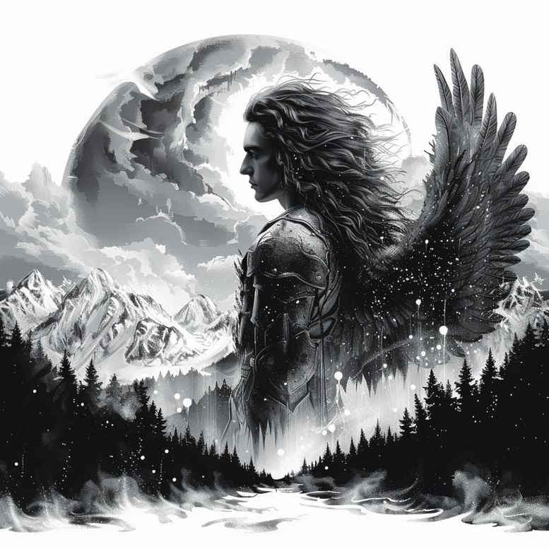 angel tattoo design ideas Surrealism surreal lighting angelic energy for lower back