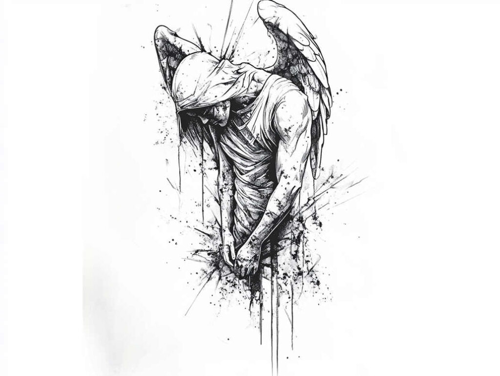 angel tattoo design ideas Realism perfect proportions angelic energy for wrist side