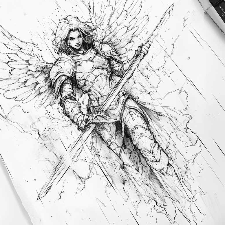 angel tattoo design ideas Surrealism shadow play angelic grace for back shoulder
