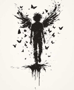 angel tattoo design ideas Surrealism morphic transformation angelic grace for inner arm