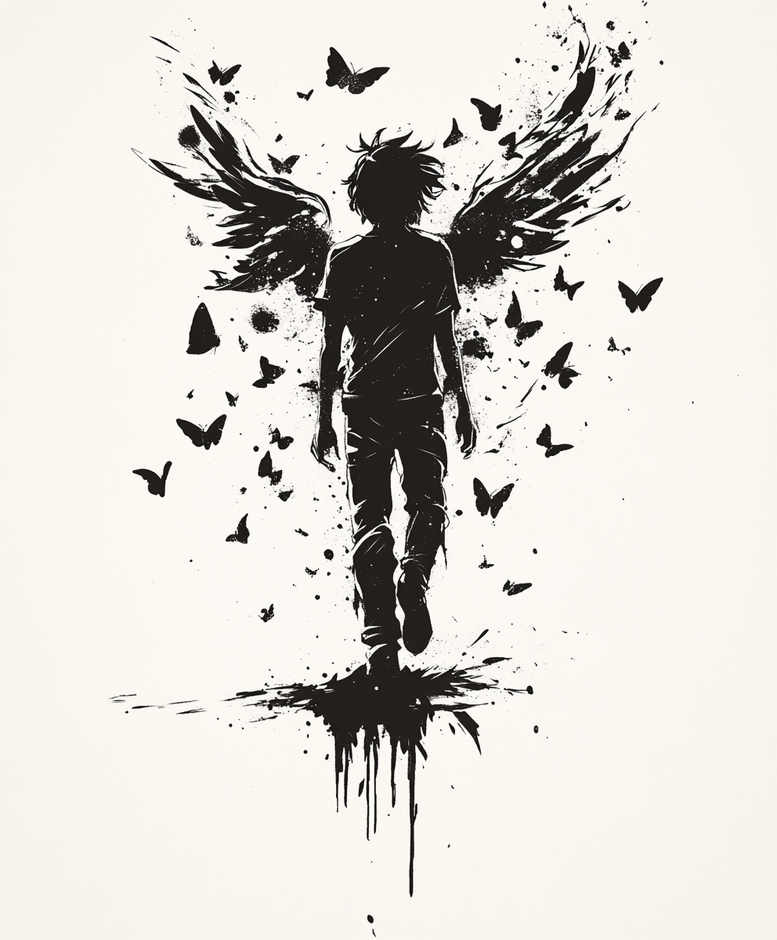 angel tattoo design ideas Surrealism morphic transformation angelic grace for inner arm