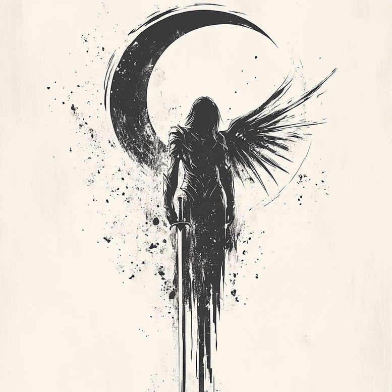 angel tattoo design ideas refined contrast angelic spirit for stomach