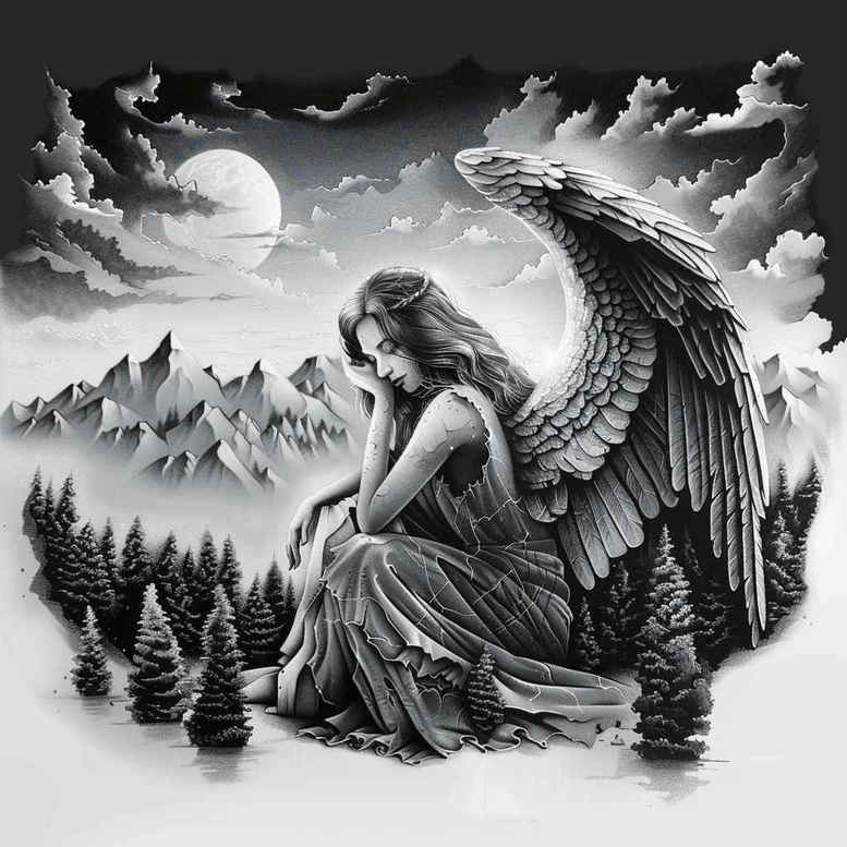 angel tattoo design ideas enigmatic aura angelic wings for heel