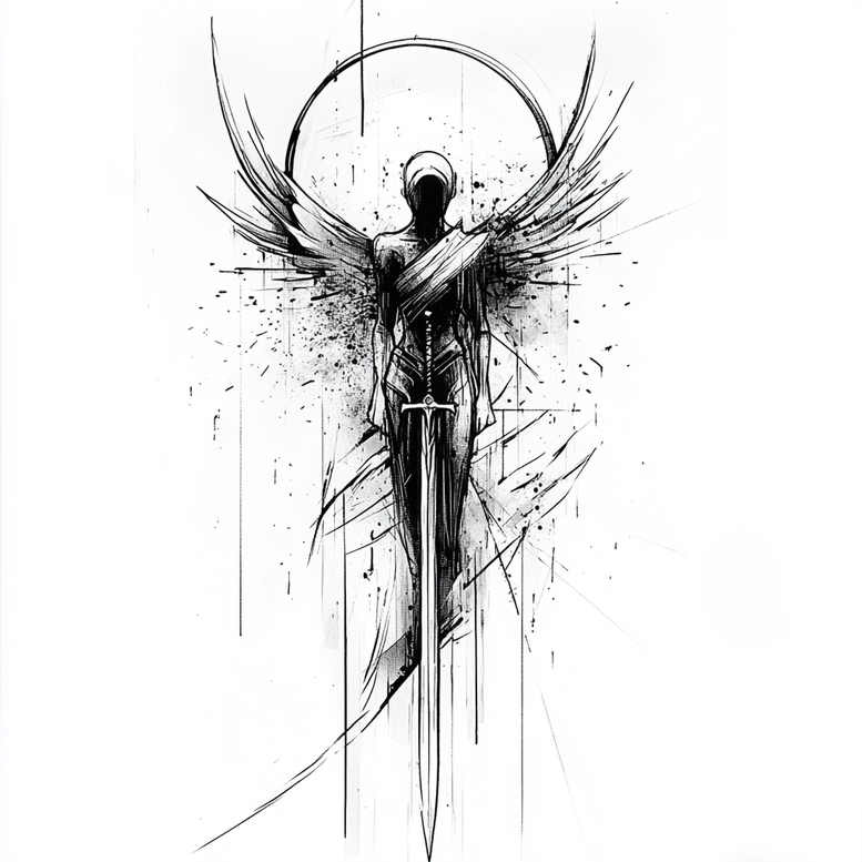 angel tattoo design ideas Realism natural look angelic wings for lower back
