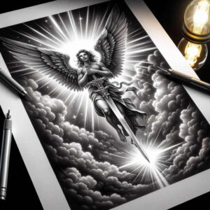 angel tattoo design ideas artistic contrast angelic wings for side torso