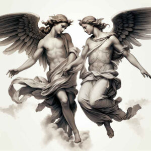 angel tattoo design ideas ornamental angelic wings for triceps