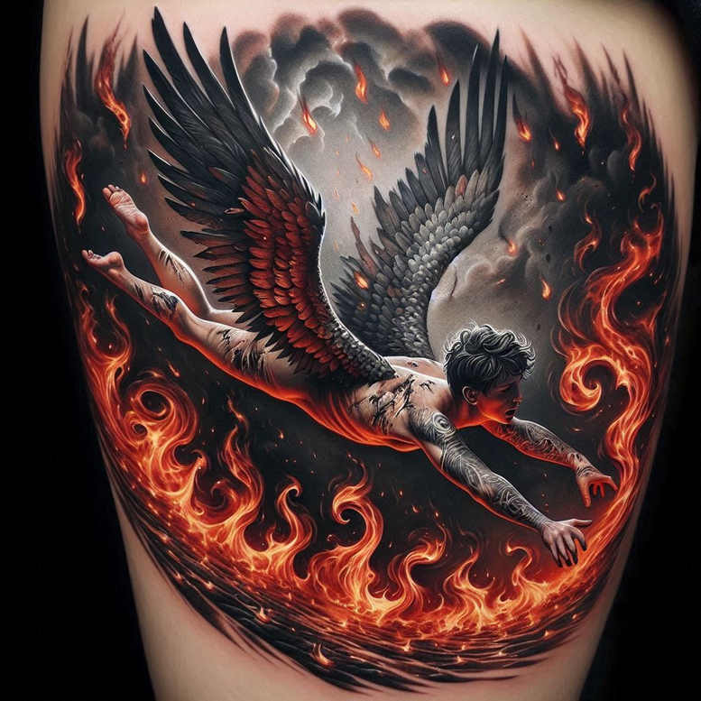 angel tattoo design ideas crisp lines archangelic for behind ear