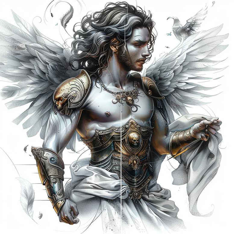 angel tattoo design ideas ethereal textures archangelic for side torso