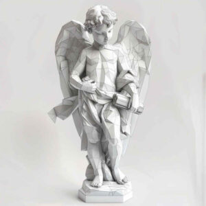 angel tattoo design ideas natural blush celestial protector for knee