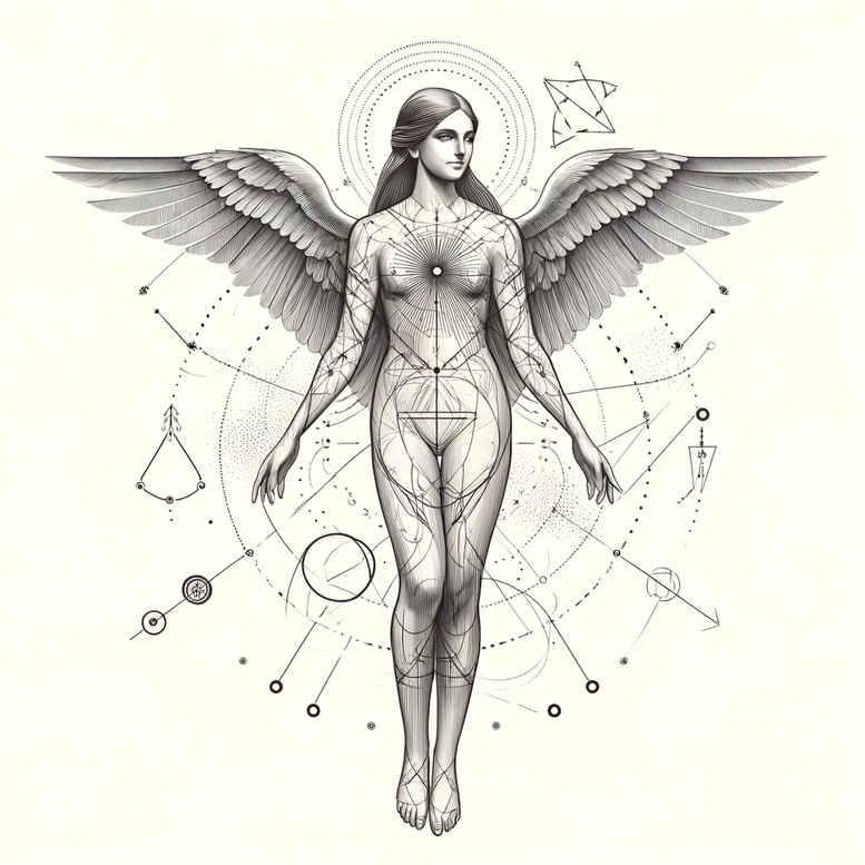 angel tattoo design ideas real-life shading divine for lower chest