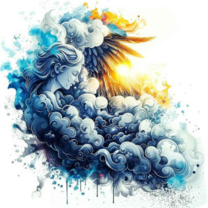angel tattoo design ideas Surrealism symbolic motifs divine messenger for chest