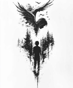 angel tattoo design ideas phantasmagoric divine messenger for elbow