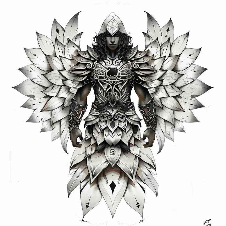 angel tattoo design ideas phantasmagoric divine messenger for inner arm