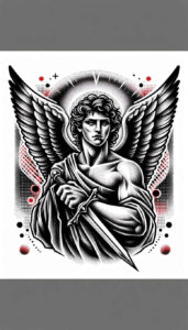 angel tattoo design ideas Surrealism timeless divine messenger for stomach