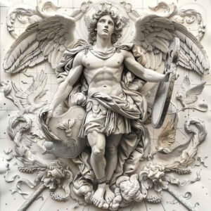 angel tattoo design ideas layered fill divine protector for lower back