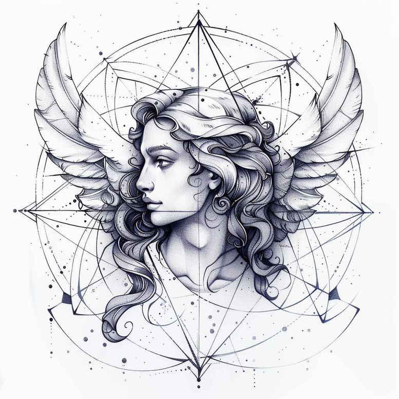 angel tattoo design ideas bold highlights ethereal for back of neck