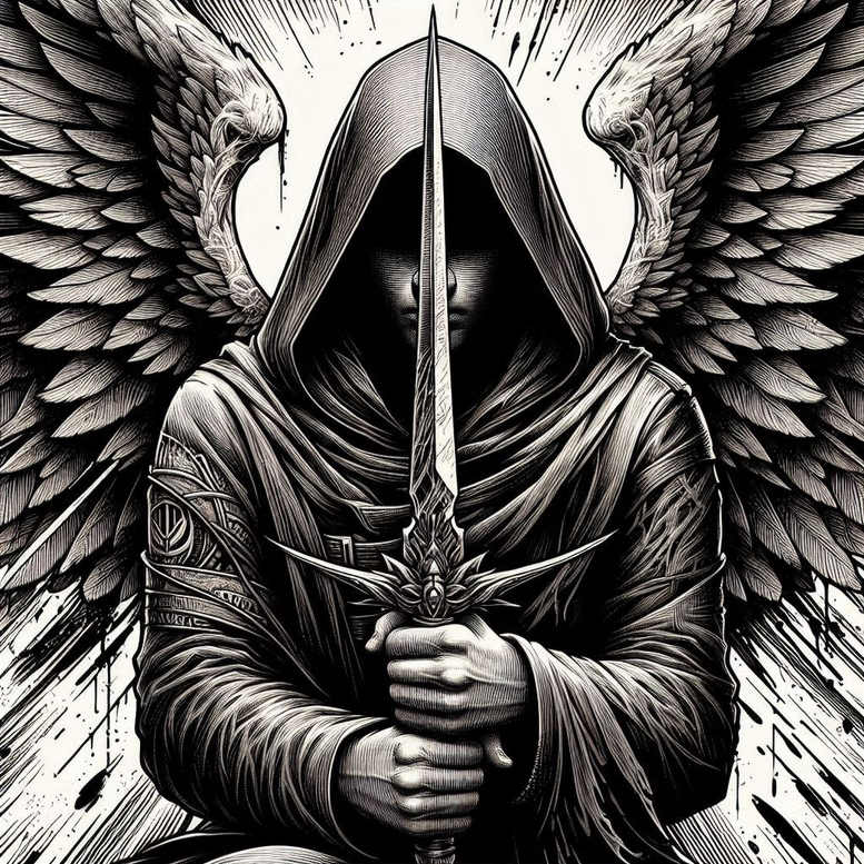 angel tattoo design ideas sharp contrast ethereal for triceps