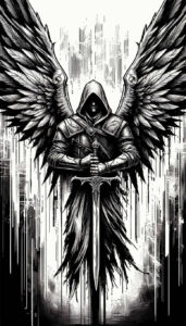 angel tattoo design ideas Surrealism hyperreal ethereal grace for back