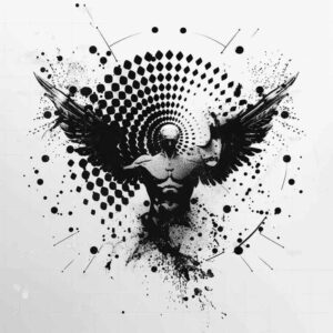 angel tattoo design ideas Realism realistic perspective ethereal light for wrist side