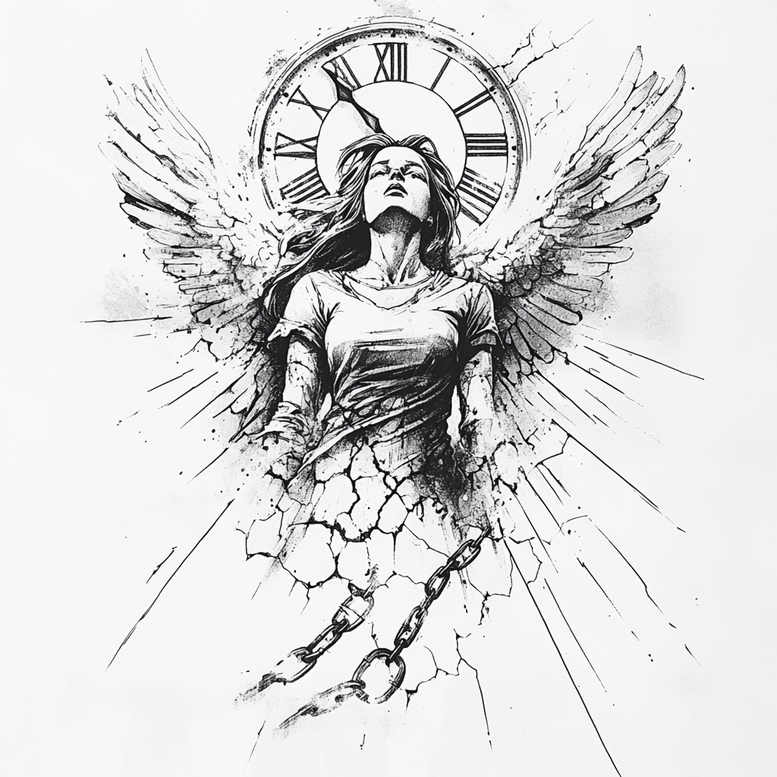 angel tattoo design ideas decorative flourishes guardian for chest