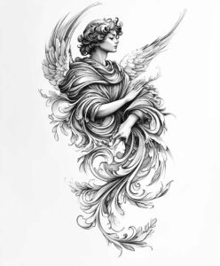 angel tattoo design ideas intricate shading heaven sent for arm