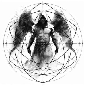 angel tattoo design ideas clean contrast heaven sent for biceps