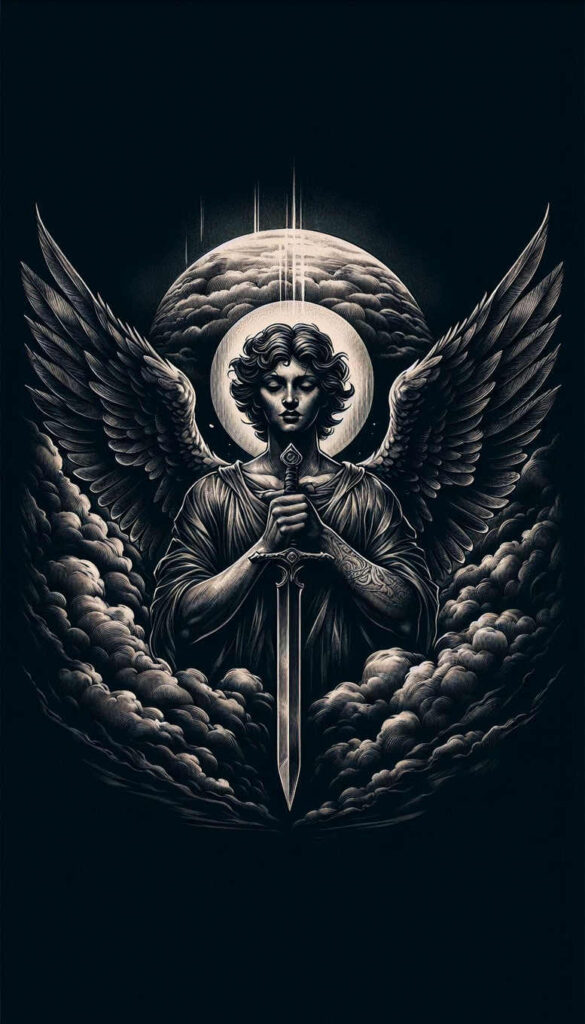 angel tattoo design ideas Surrealism unconscious imagery heaven sent for lower arm