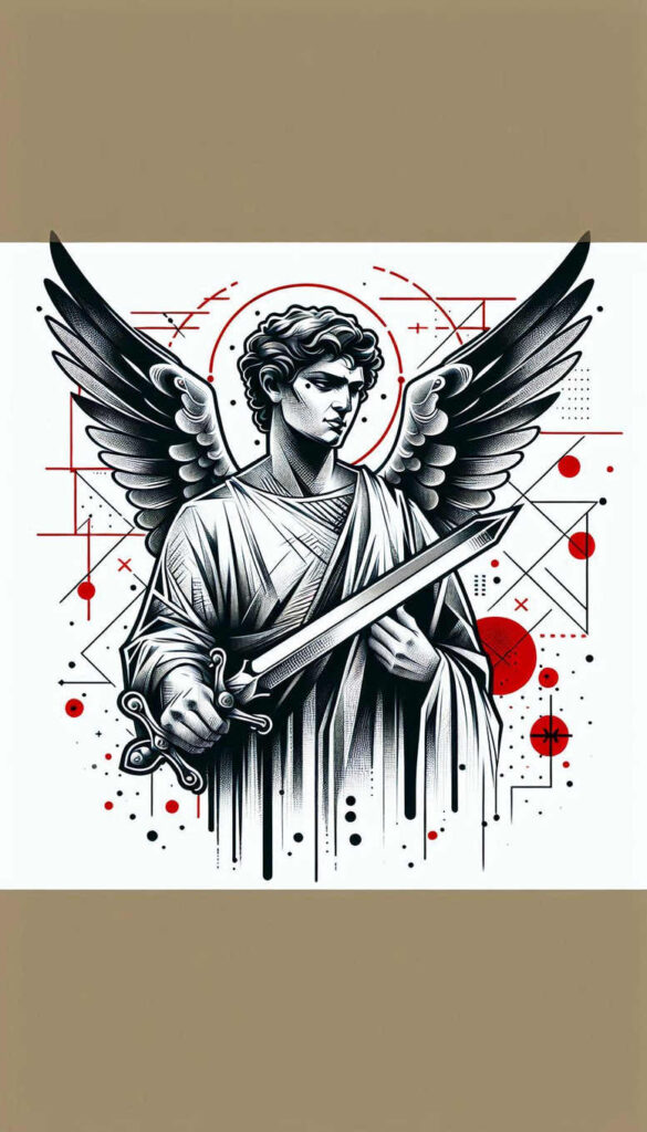 angel tattoo design ideas illustrative style heaven sent for nape