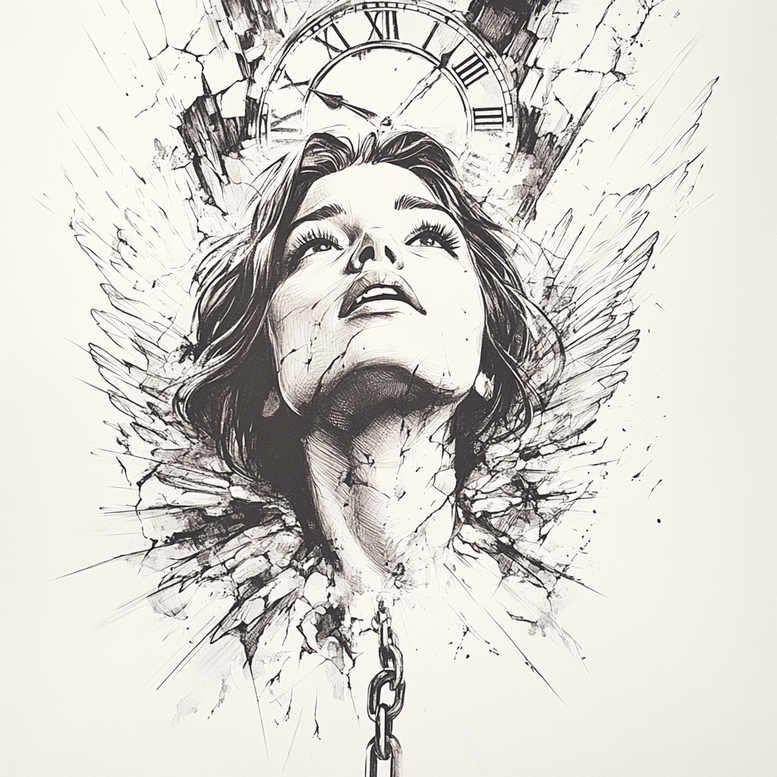 angel tattoo design ideas Surrealism fantastical heavenly embrace for forearm