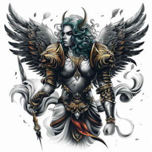 angel tattoo design ideas distorted perspective heavenly for toe