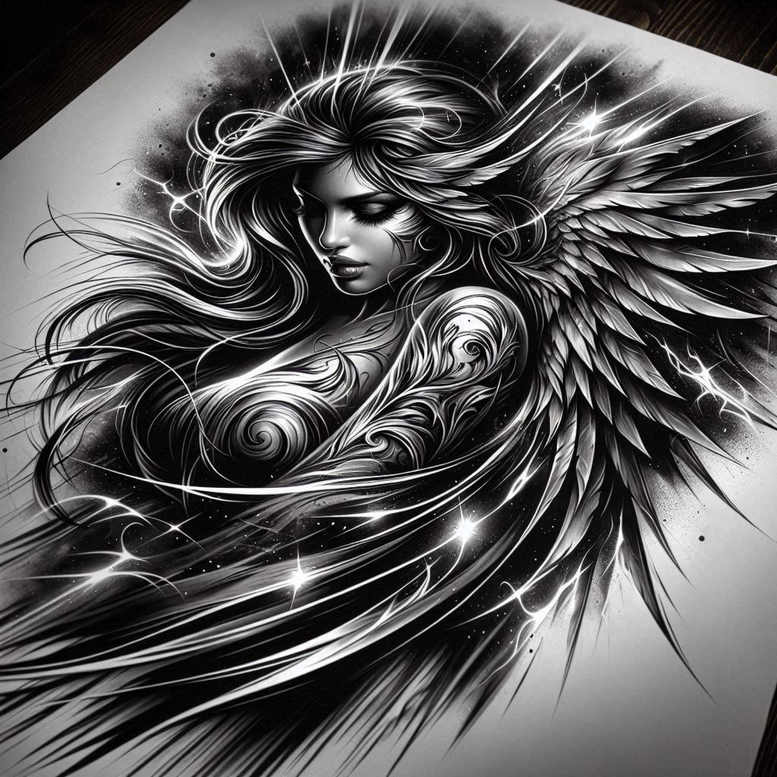 angel tattoo design ideas Realism crisp detail heavenly for wrist side
